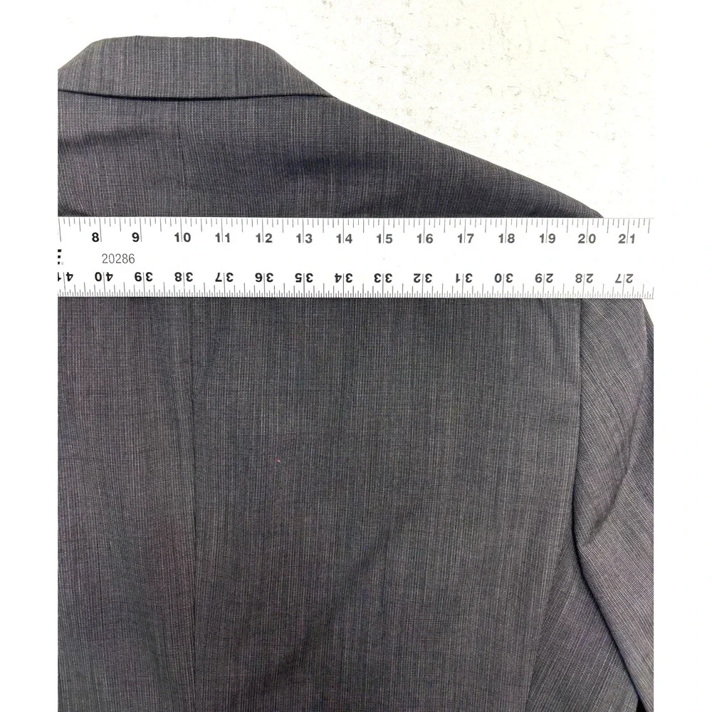 Hart Schaffner Marx 46L Gray Lightweight‎ Blazer Jacket Sport Suit Coat USA